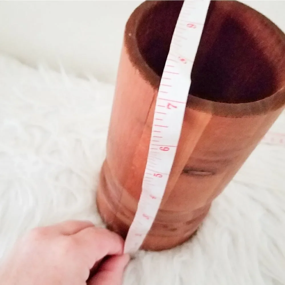 Wooden vase handcrafted farmhouse decor